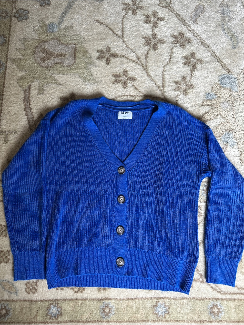 Old Navy Royal Blue V‑Neck Button Front Cardigan